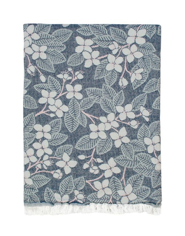 Cotton blanket Phila blue/pink - Image 2