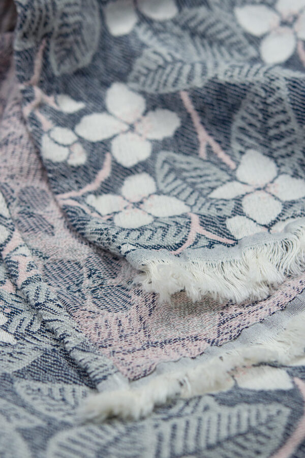 Cotton blanket Phila blue/pink - Image 3