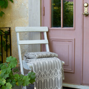 Cotton blanket Abbey muddy grey