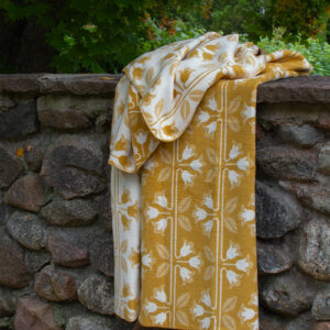 Cotton blanket Belle mustard yellow